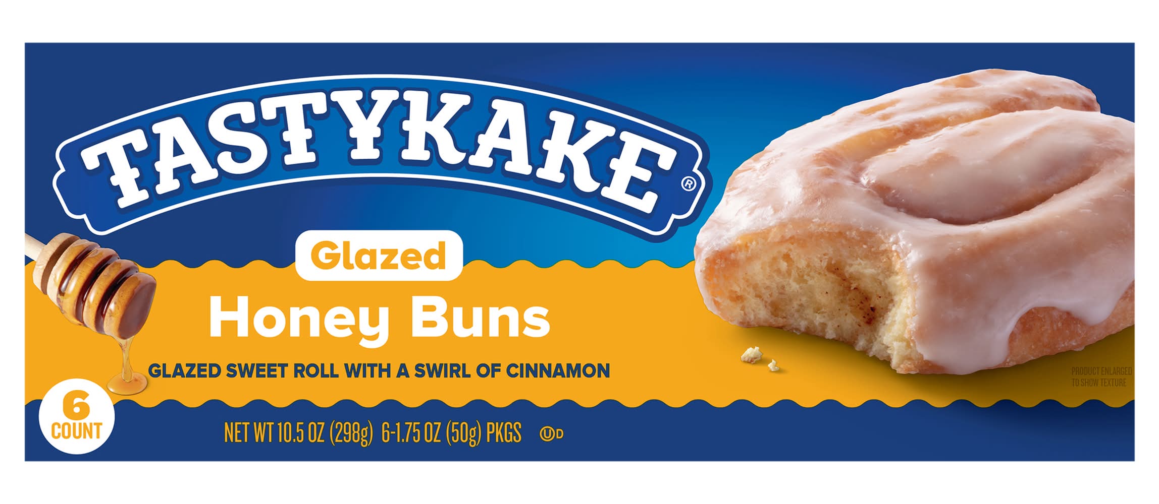 Tastykake Glazed Honey Buns (6 x 1.75 oz)