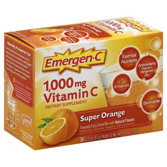 Emergen-C 1000 mg Ornage Dietary Supplement Drink Mix (30 ct)