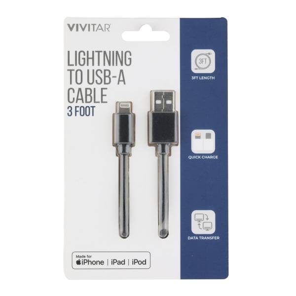 Vivitar Lightning To Usb-A Cable (black)