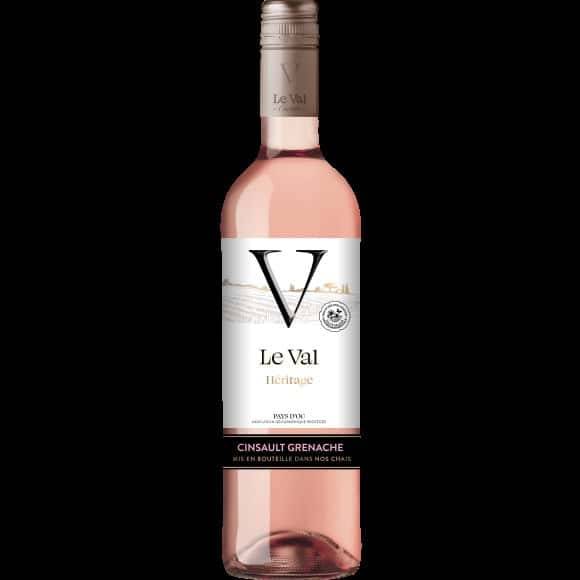 Le Val - Vin rosé igp pays d'oc grenache cinsault domestique (750ml)