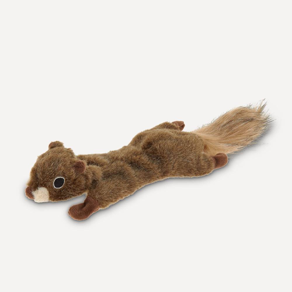Joyhound Crazy Comfy Realistic Squirrel Flattie Dog Toy (brown)