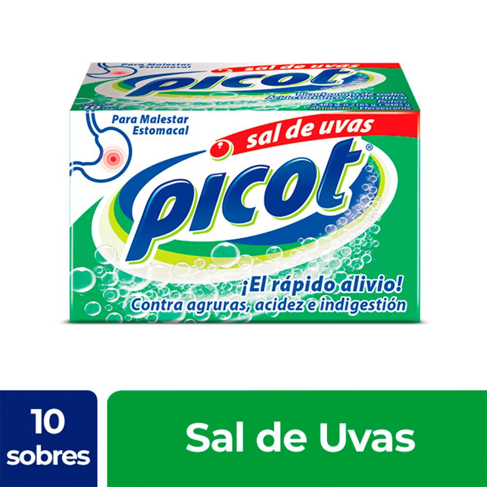 Picot sal de uvas antiácido (10 piezas)