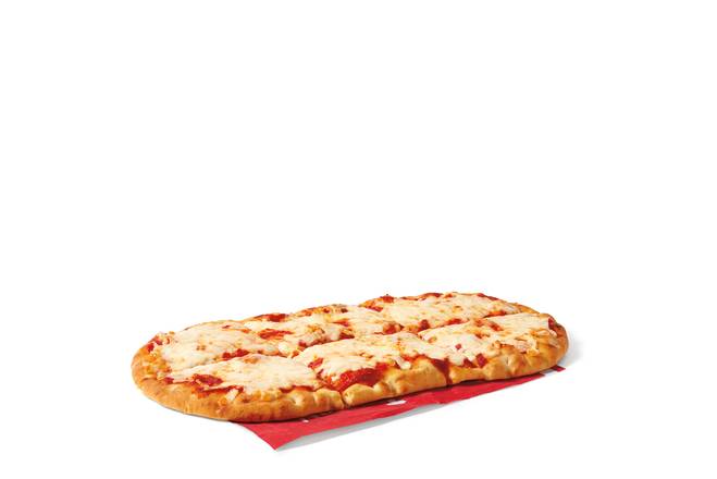 Pizza sur pain plat simplement fromage