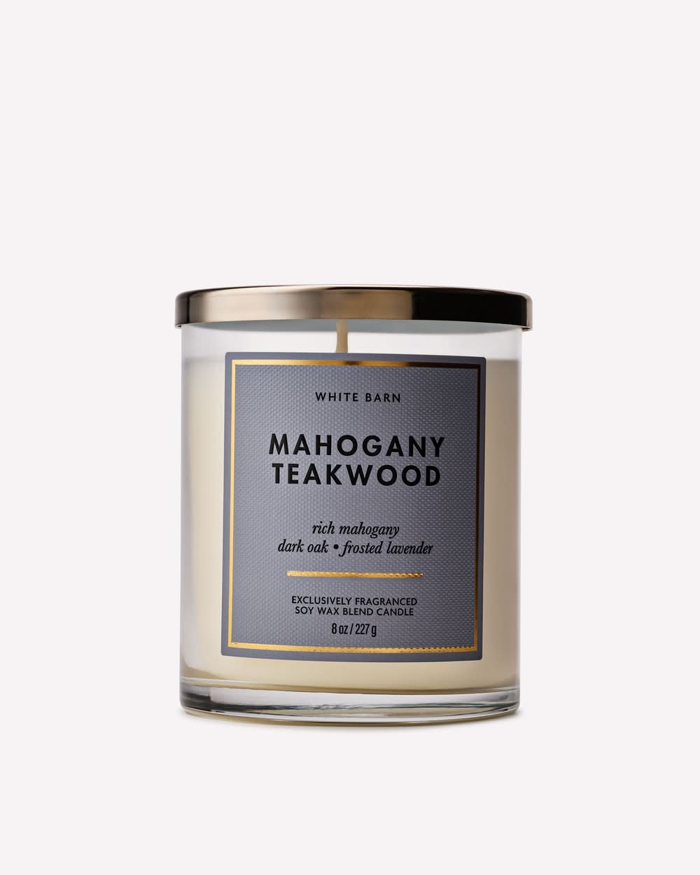 White Barn Single Wick Candle, Mahogany Teakwood (8 oz)