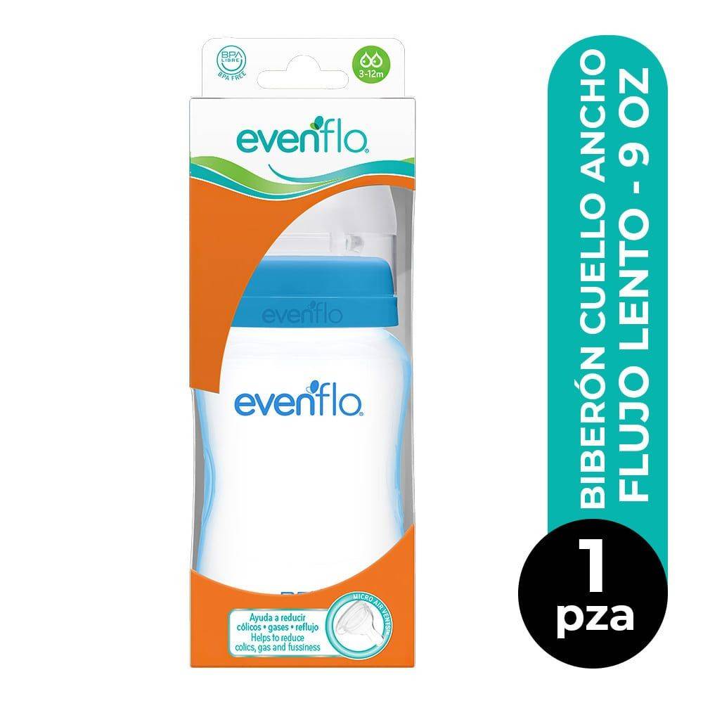 Evenflo  Bibern cuello ancho de flujo lento 9 oz | Postmates