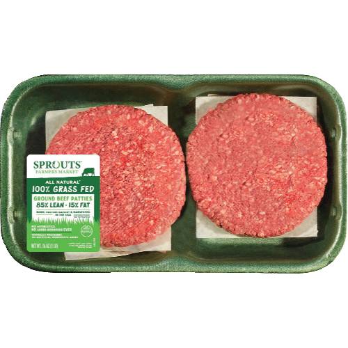 Sprouts 85% Lean Grass-Fed Ground Beef Patties
