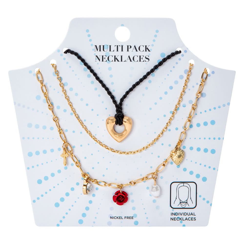 Layered Necklace Set 3-Pack Rose