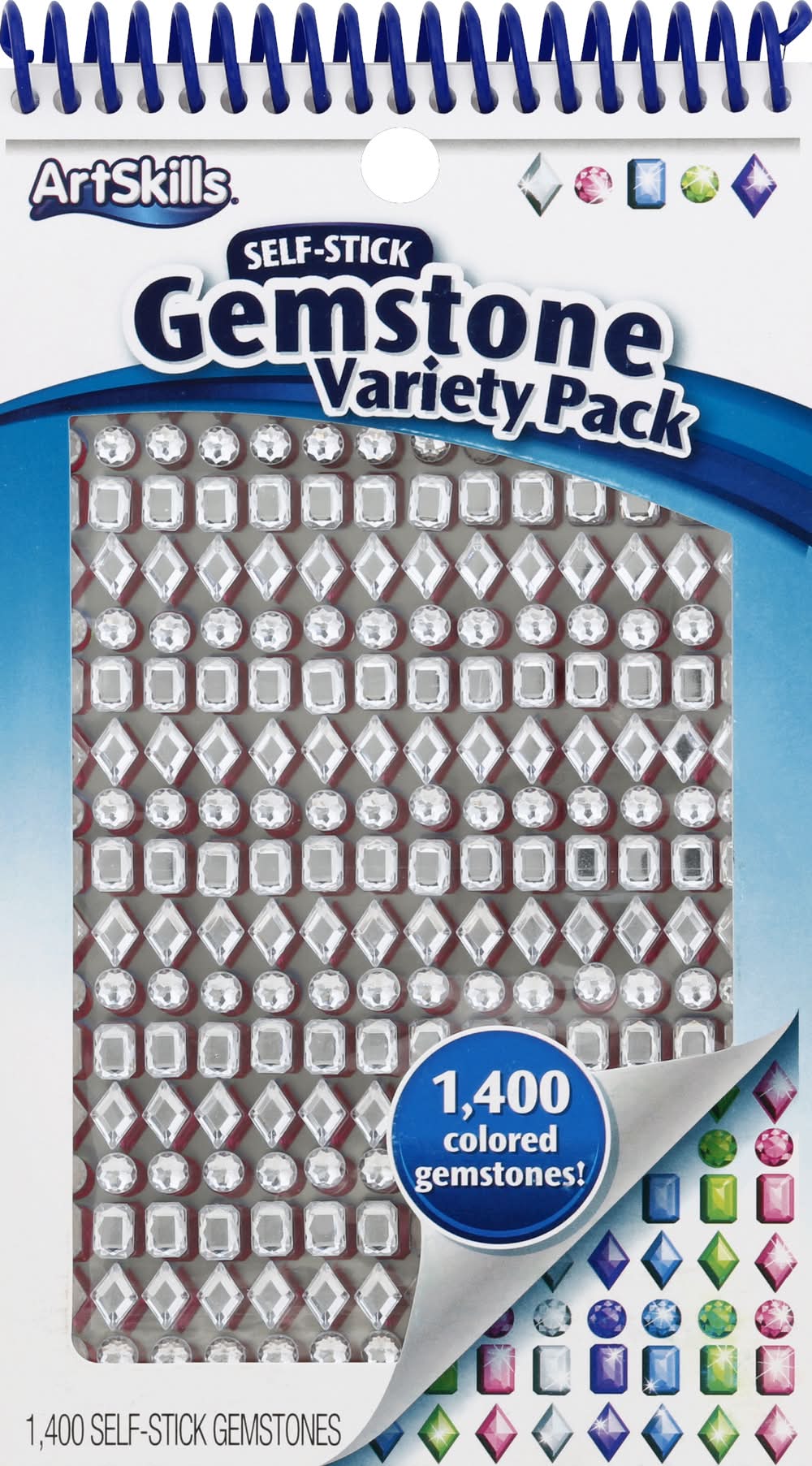 ArtSkills Self-Stick Colored Gemstone Variety pack (4.8 oz)