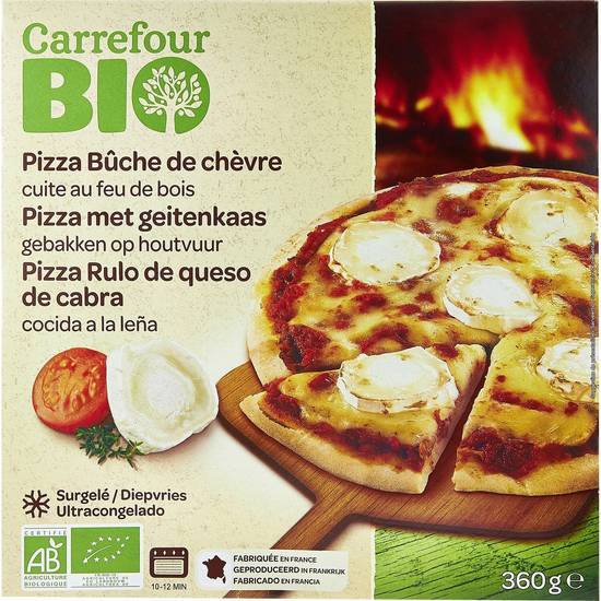Carrefour Bio - Pizza bûche de chèvre