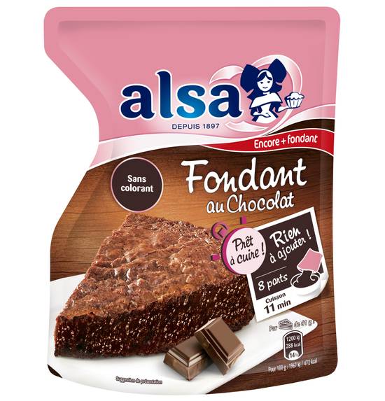 Alsa - Préparation gâteau fondant au chocolat