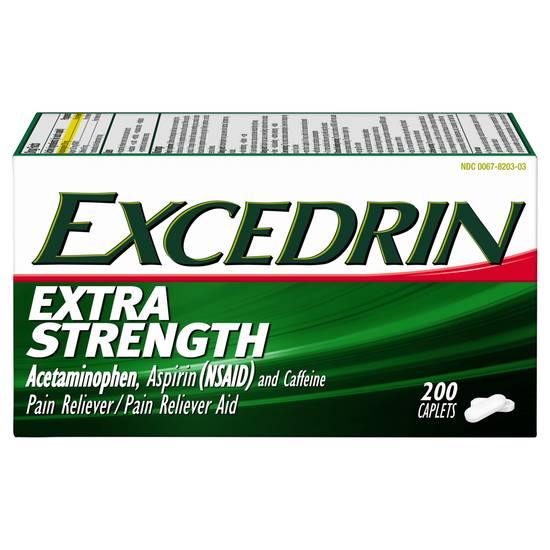 Excedrin Extra Strength Acetaminophen Aspirin & Caffeine (200 ct)
