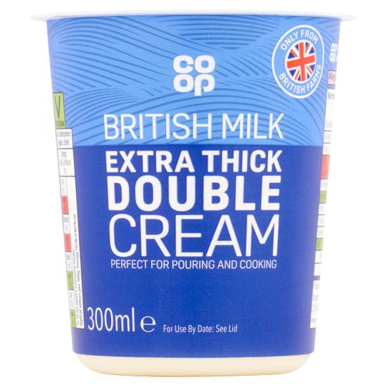 Co-Op British Extra Thick Double Cream 300ml