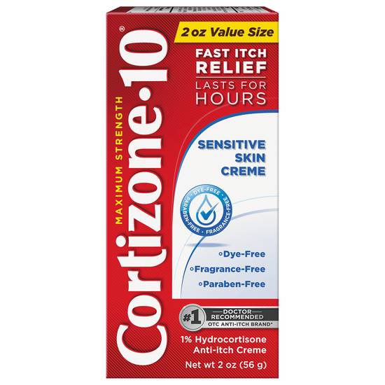 Cortizone-10 Maximum Strength Value Size Sensitive Skin Anti-Itch Creme