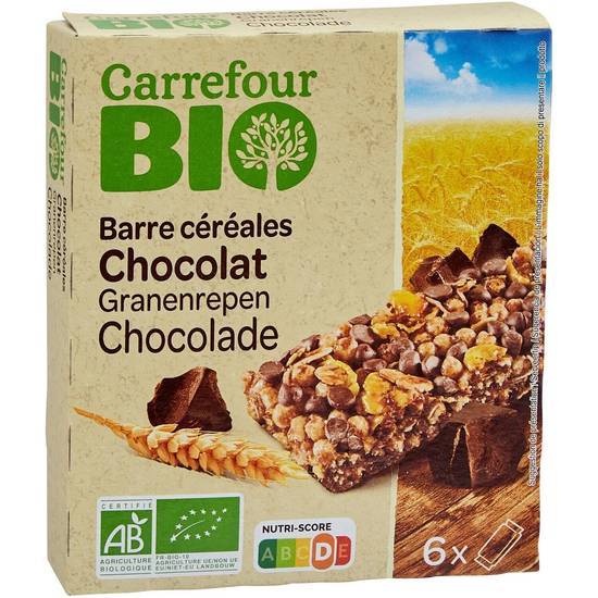 Carrefour Bio - Barres de céréales (chocolat)