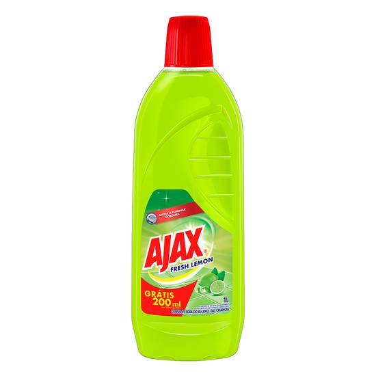 Ajax detergente de uso geral fresh lemon limpeza pesada (1 l)