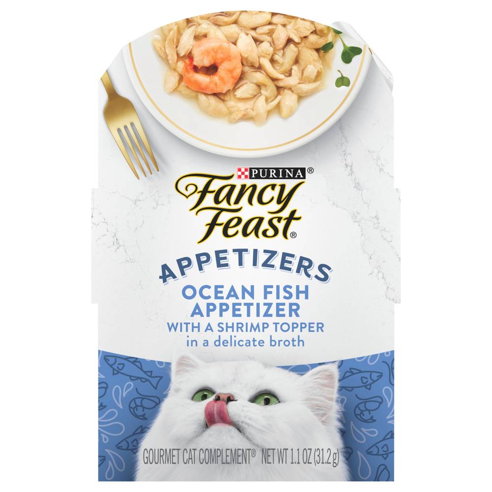 Fancy Feast Oceanfish Appetizer With Shrimp in Broth Cat Food (1.1 oz)