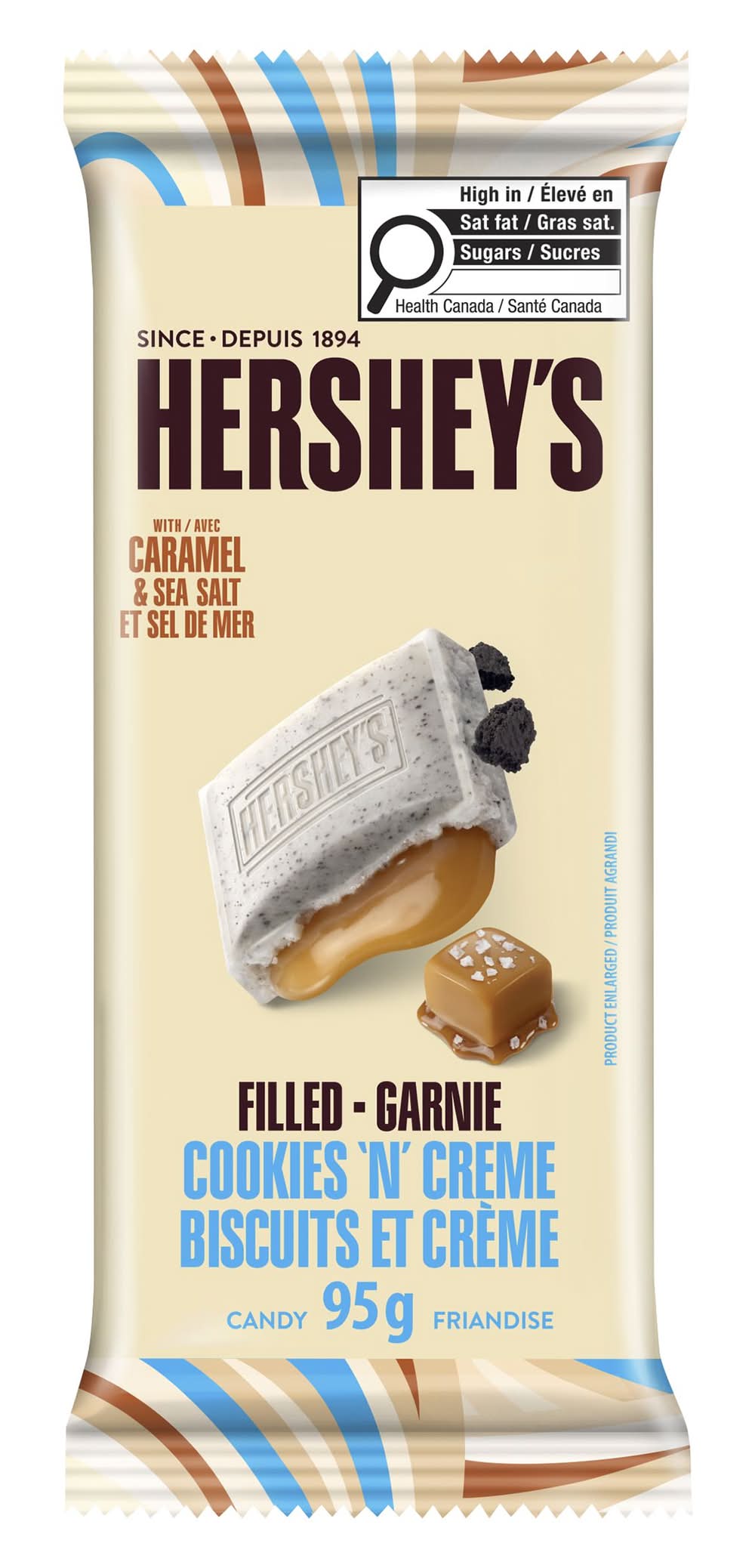 Hershey's Cookies N Creme Chocolate Bar, Caramel & Sea Salt (95 g)