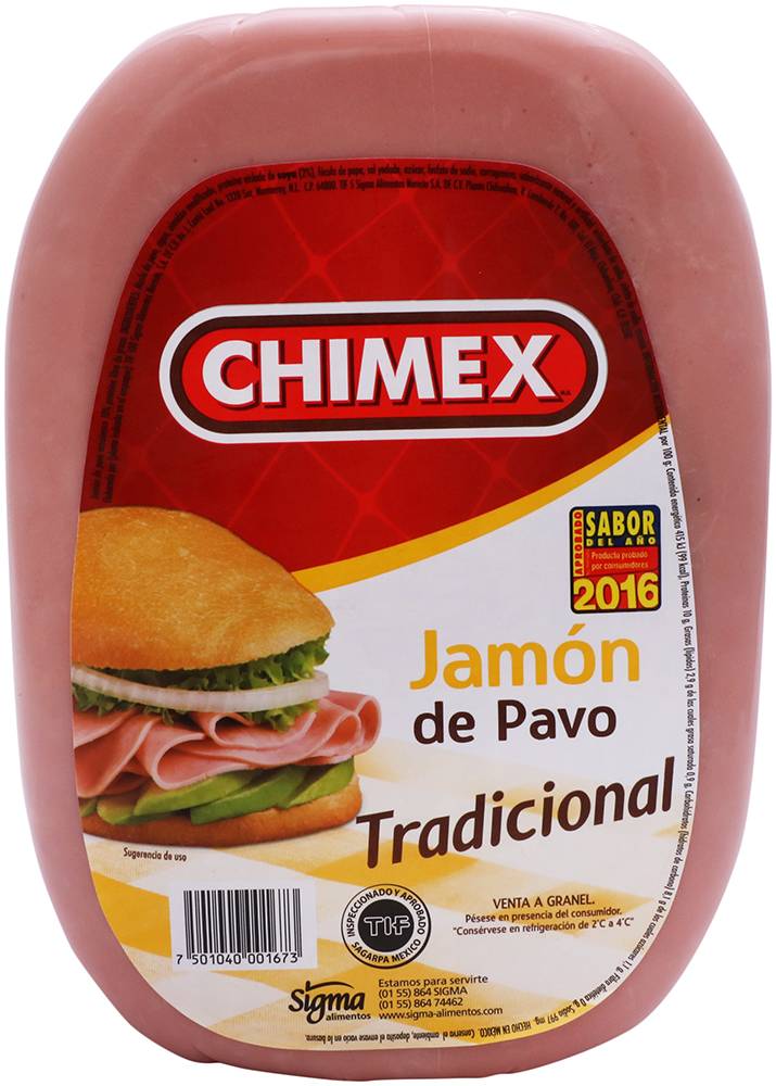 Chimex jamón de pavo tradicional (a granel)