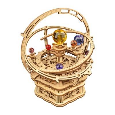 Wooden Puzzle Music Box Starry Night - Hands Craft: Mechanical Model Kit for Adults, Craft Activity, No Battery Needed