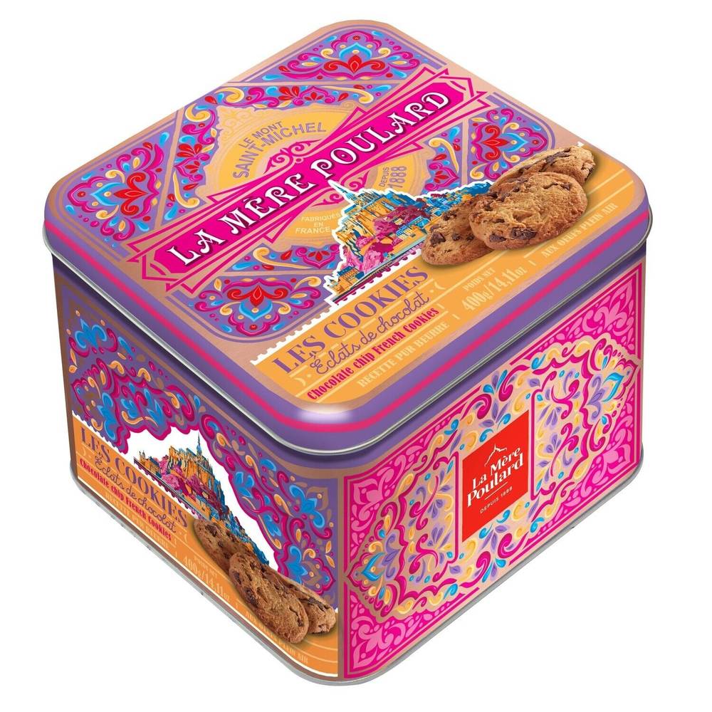 Assortiment de biscuits éclat chocolat LA MERE POULARD - la boite de 400g