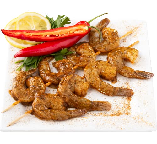 Cajun Butter Colossal Peeled & Deveined Raw Shrimp Skewers