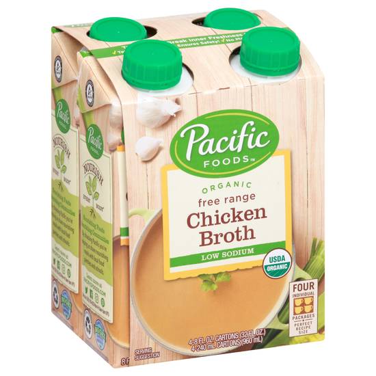 Pacific Foods Organic Low Sodium Chicken Broth (4 ct)