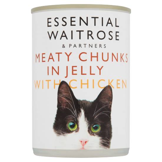 Waitrose Essential Meaty Chunks in Jelly With Chicken Cat Food