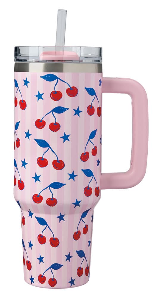Adventuridge Cherries Thirst Crusher Tumbler, 40 oz