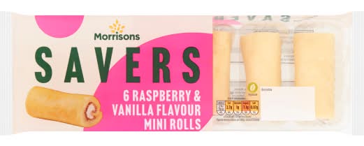 Morrisons Raspberry-Vanilla, Savers Mini Rolls (6 pack)