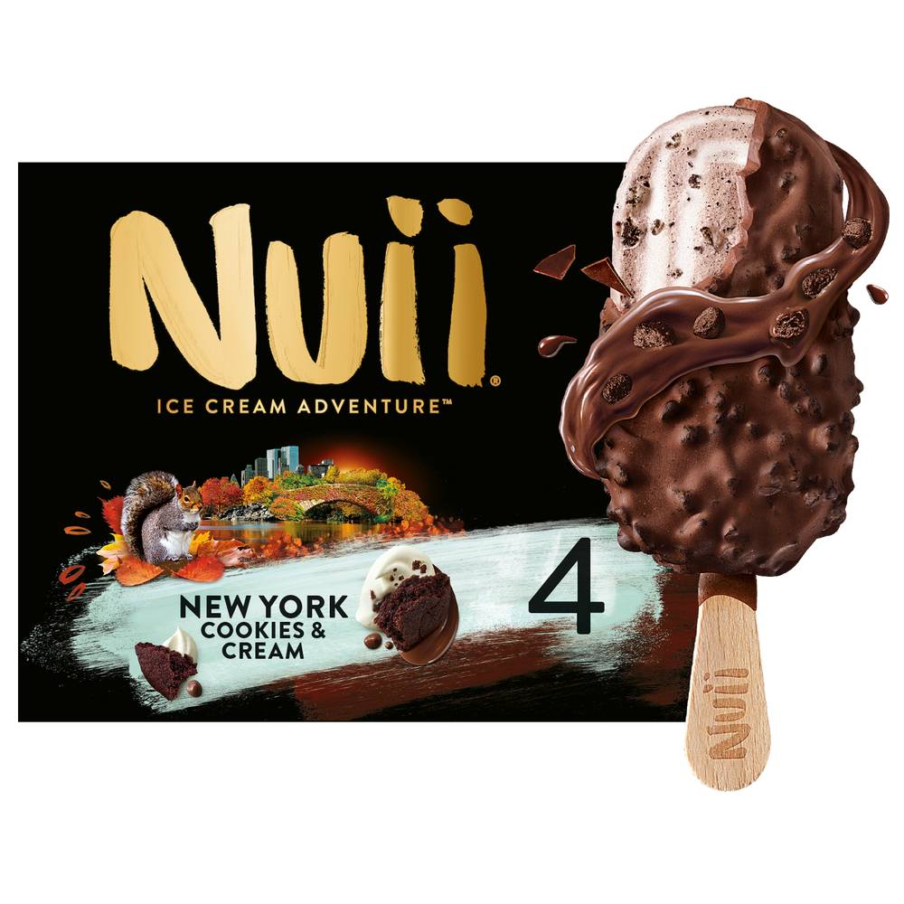 Nuii - Glace bâtonnet new york cookies et cream (268g)