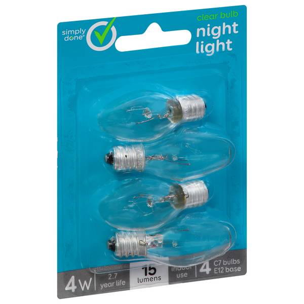 Simply Done Clear Night Light Bulbs