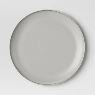 Room Essentials Plastic Dinner Plate, Light Gray