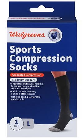 Walgreens Sports Compression Socks Black