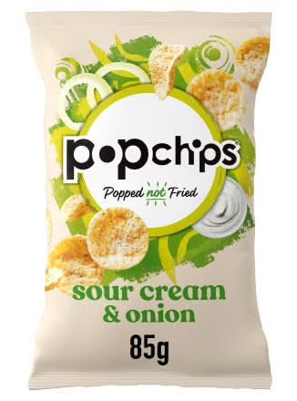 Popchips Sour Cream & Onion, Potato Snacks (85g)