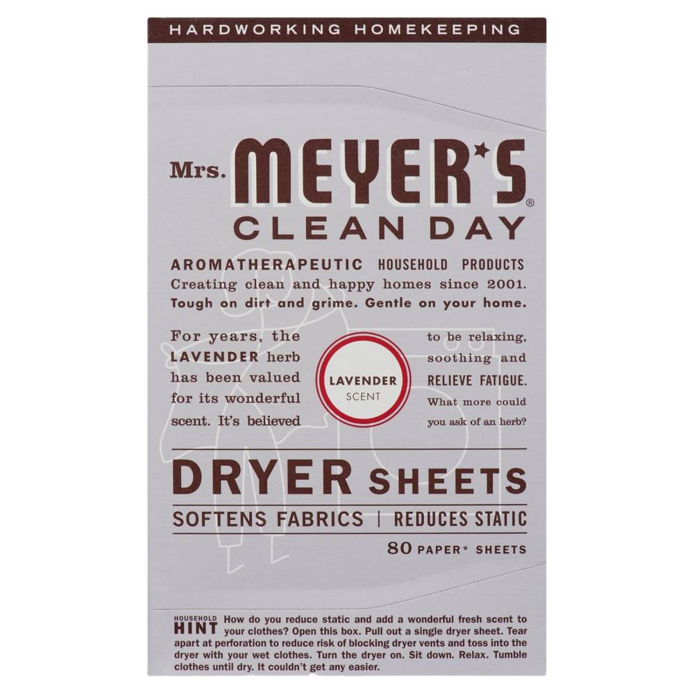 Mrs. Meyer's Lavender Dryer Sheets (80 ct)