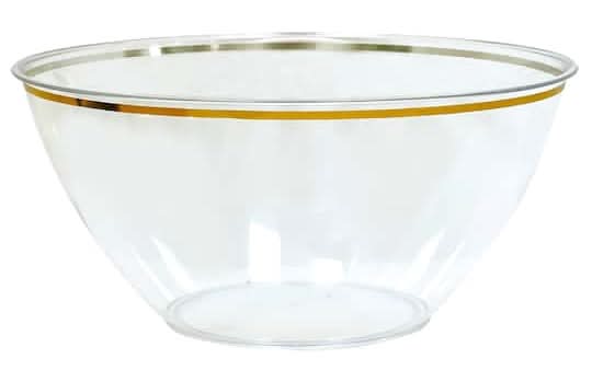 Celebrate It Rim Plastic Party Bowl, Gold