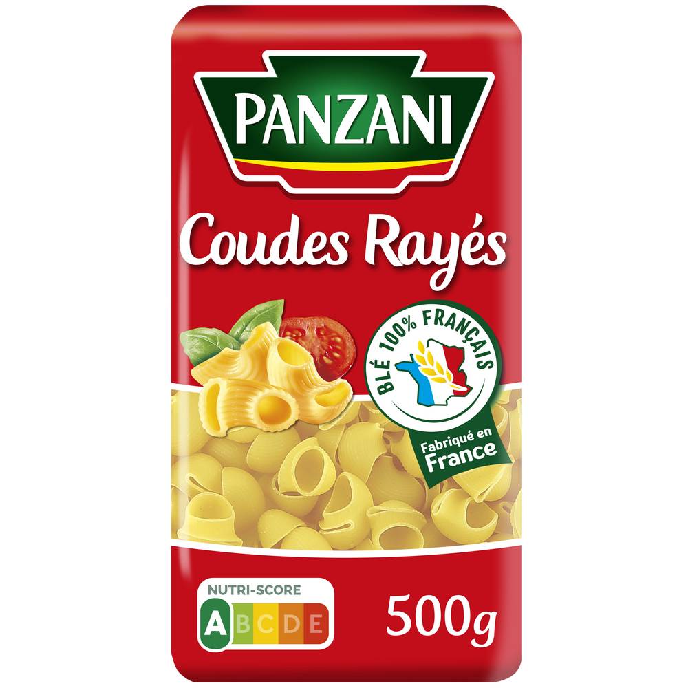 Panzani - Pâtes coudes rayés