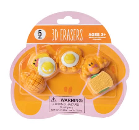 Premiere® Balloon Animal 3D Erasers 5-Count Croissant