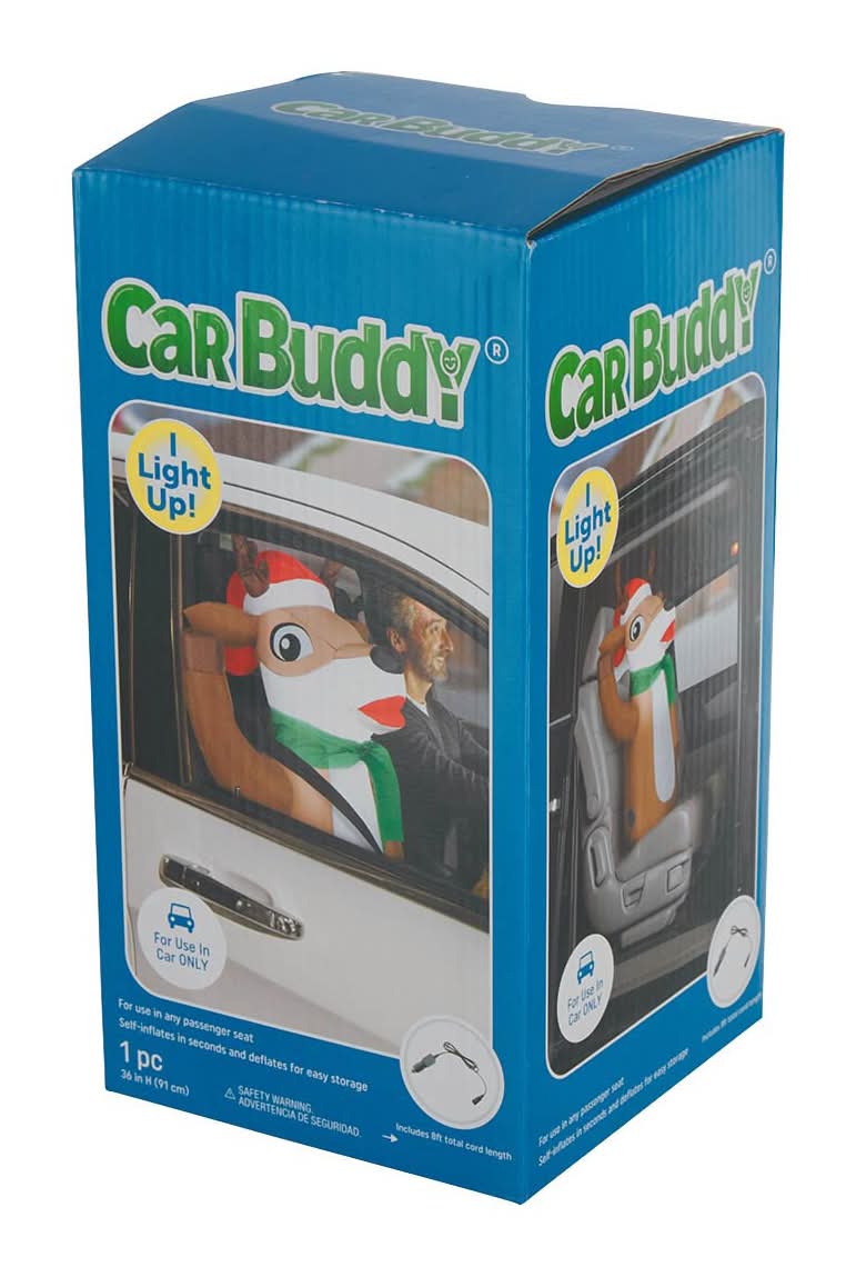 Holiday Style Decorative Christmas Car Buddy, 36 in, Assorted