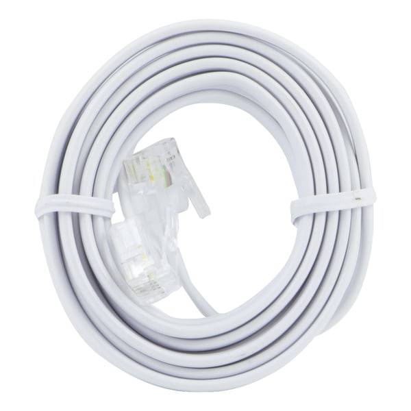 Power Gear White Phone Line Cord,