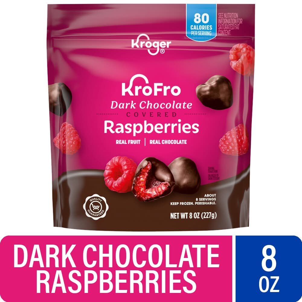 Kroger Krofro Covered Raspberries, Dark Chocolate (8 oz)