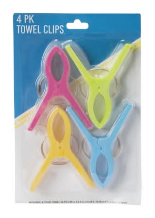 Beach Chair Towel Clips 4-Count
