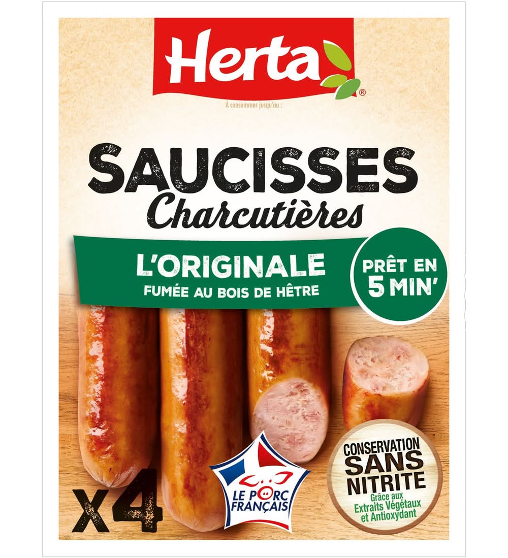 Herta - Saucisses charcutières l'originale fumée (4)
