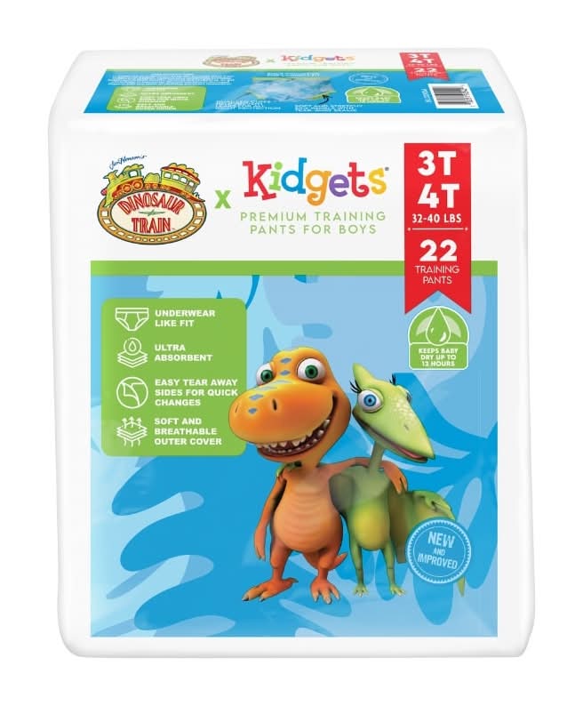 Kidgets Premium Training Pants For Boys, 3T-4T (22 ct)