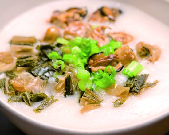 NA4. Dried Oyster, Vegetable and Lean Pork Congee 蠔豉菜乾瘦肉粥