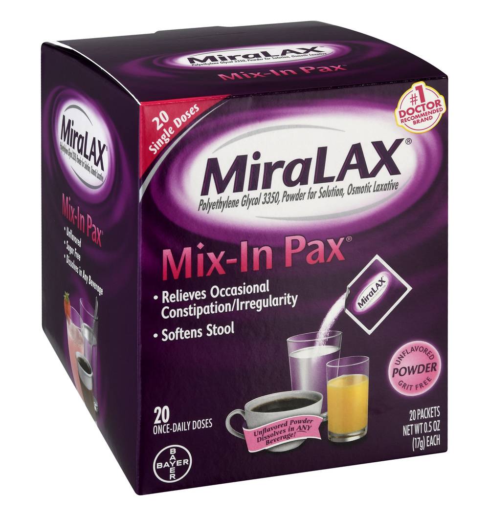 MiraLAX Unflavored Powder Mix-In Pax (0.5 oz)