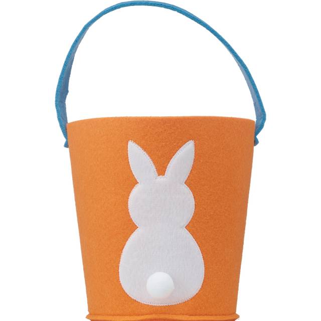 Cottondale Fabric Easter Bunny Basket, Orange