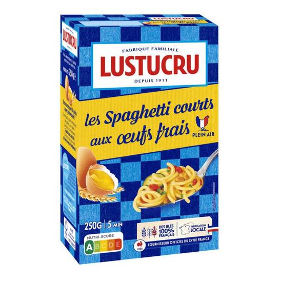 Lustucru Spaghetti courts au oeufs frais 250g