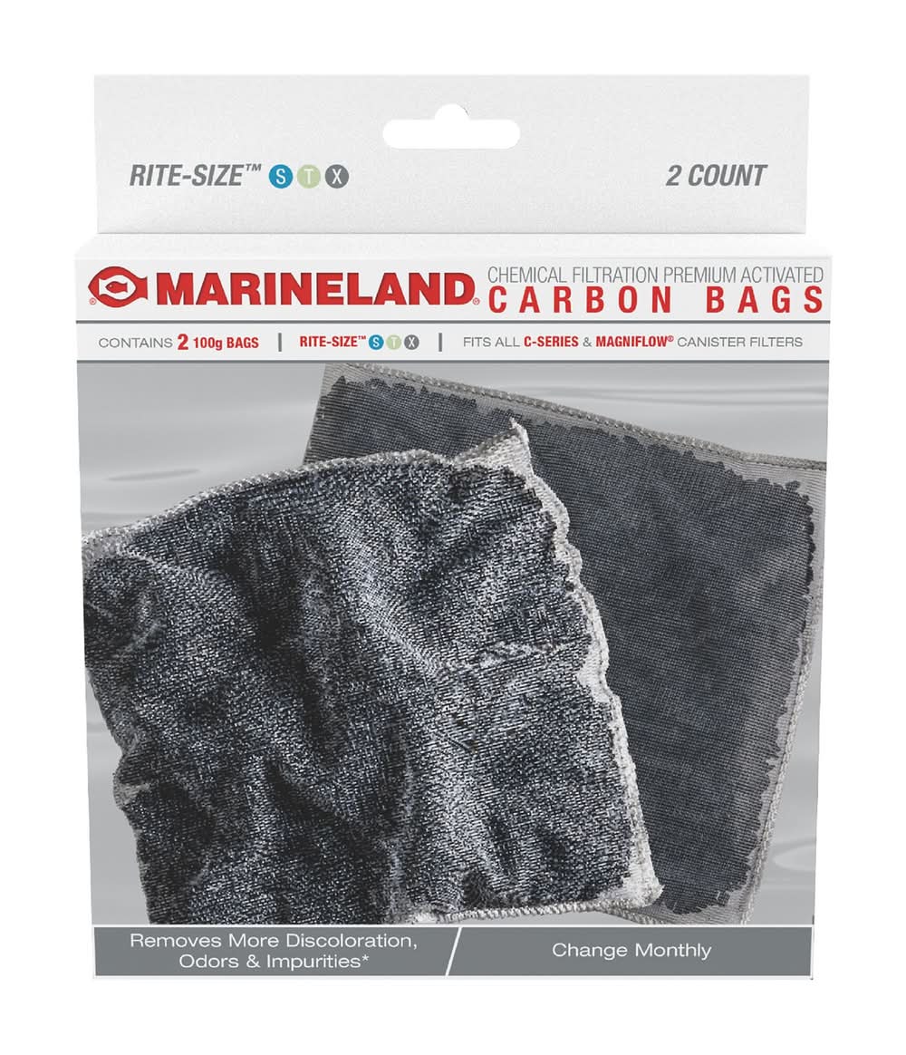 Marineland® Carbon Filter Bags - Aquarium Filter Media for Fish Tanks (Color: Assorted)