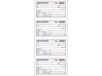 Adams 2-part Carbonless Receipts, 2.75L X 4.75w, 200 Sets/Book (dc1152)